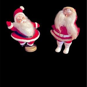 Set of 2 1950s/1960s vintage Santa Clause Figures